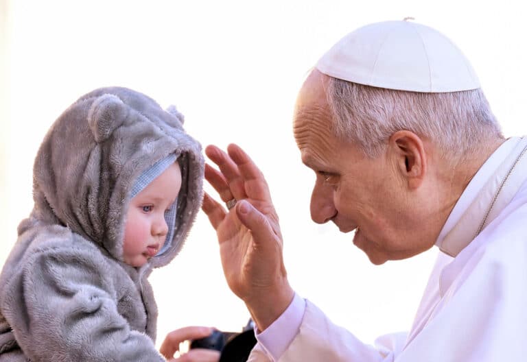 León XIV, durante la audiencia general