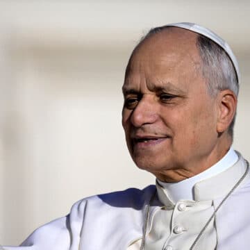 León XIV, durante la audiencia general