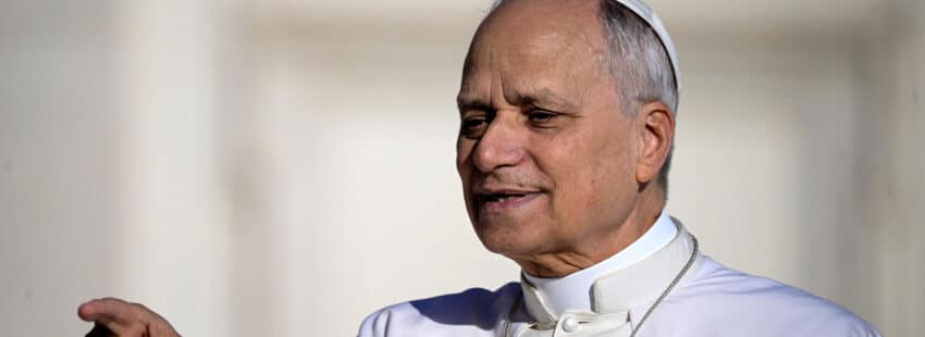 León XIV, durante la audiencia general