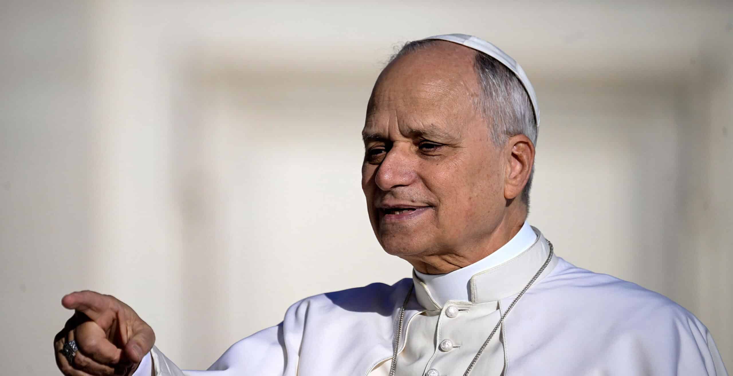 León XIV, durante la audiencia general