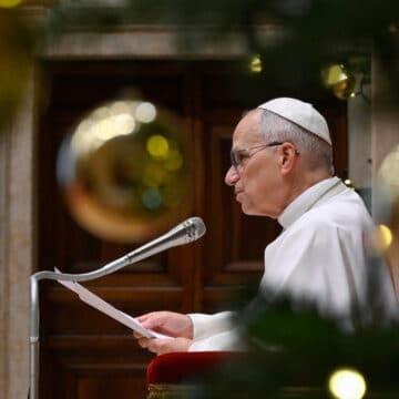 El papa León XIV, en su primer discurso de Navidad a la Curia romana