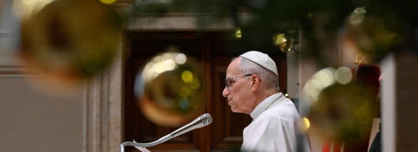 El papa León XIV, en su primer discurso de Navidad a la Curia romana