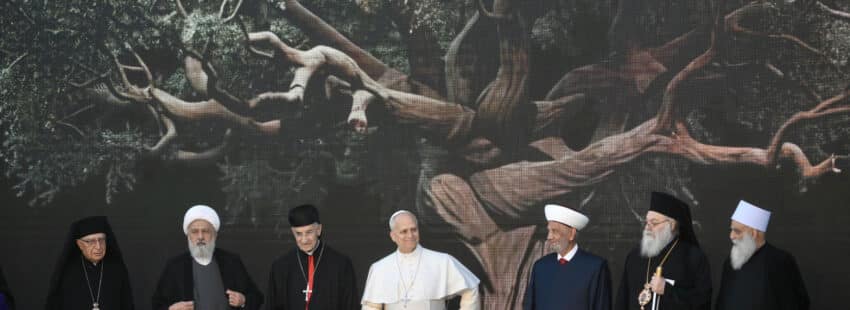 León XIV, en un encuentro interreligioso en Beirut