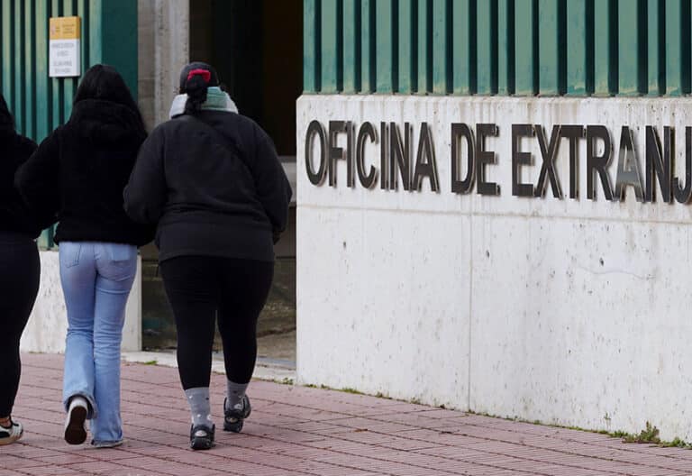 Vista de una oficina de Extranjería este martes en Valladolid.