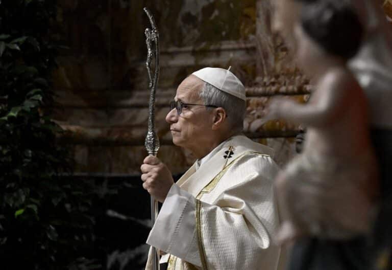 León XIV, en la basílica de San Pedro
