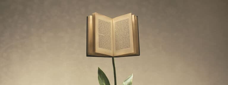 Ilustración. Planta con libro