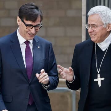 Salvador Illa con Joan Planellas