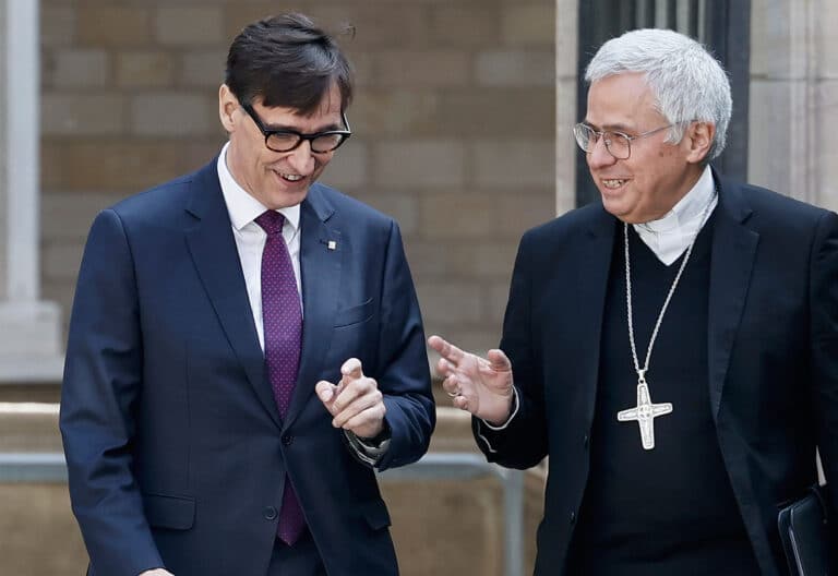 Salvador Illa con Joan Planellas