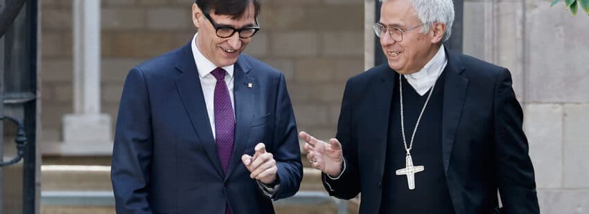 Salvador Illa con Joan Planellas