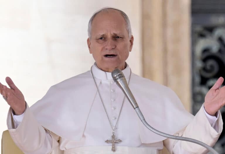 El papa León XIV, en la audiencia general de los miércoles