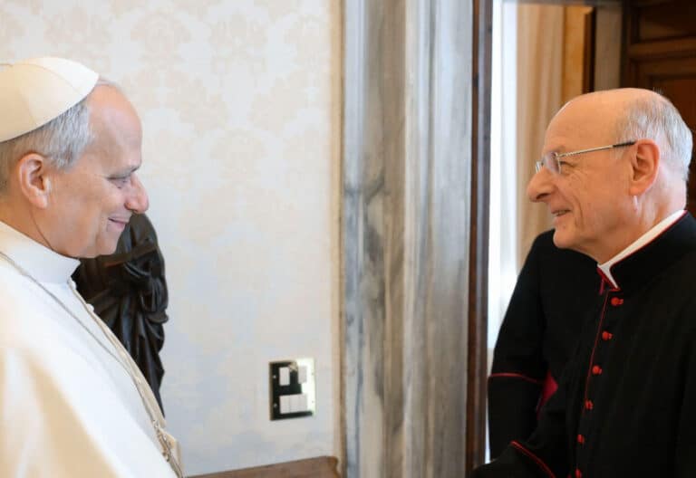 León XIV con Fernando Ocárriz, prelado del Opus Dei