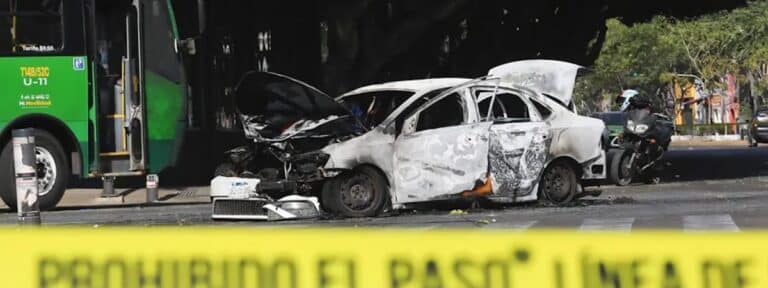 Vehículos incendiados