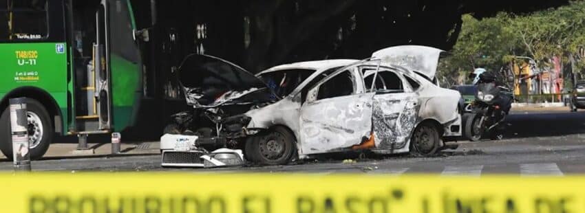 Vehículos incendiados