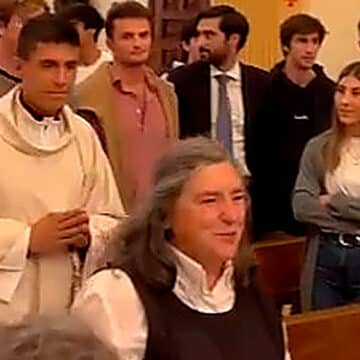 Marimí, superiora de las HAM, durante una celebración del grupo