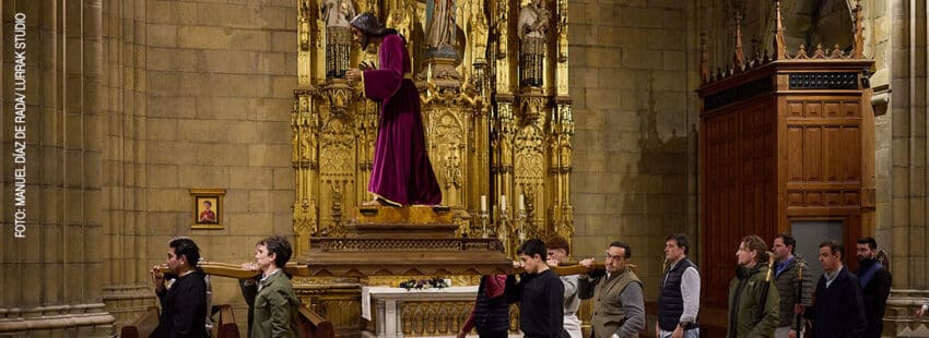 Un grupo de laicos ha retomado las procesiones en San Sebastián. Foto: Manuel Díaz de Rada/
