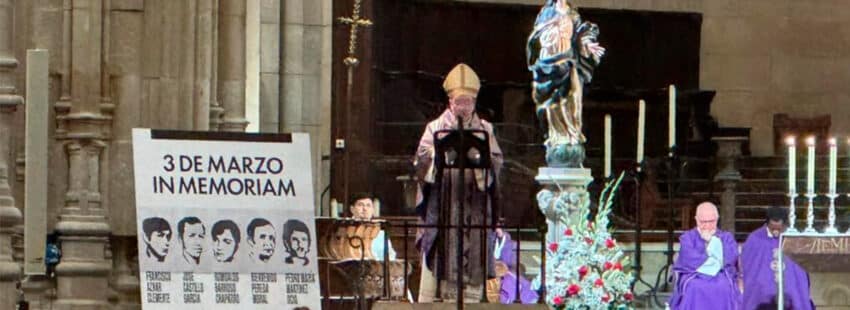 El obispo de Vitoria rechaza “usurpar la memoria objetiva” con la iglesia de los obreros del 3