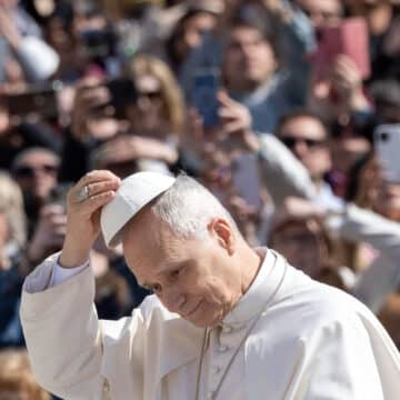 El papa León XIV, en la audiencia general. Foto: EFE