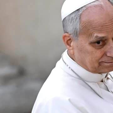 León XIV, durante una audiencia general