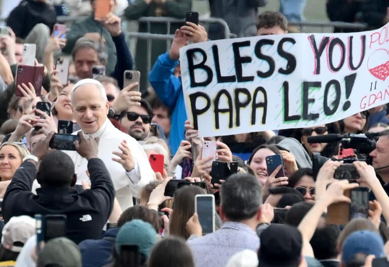 El papa León XIV en la audiencia general