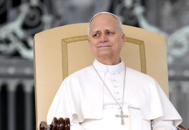 El papa León XIV en la audiencia general