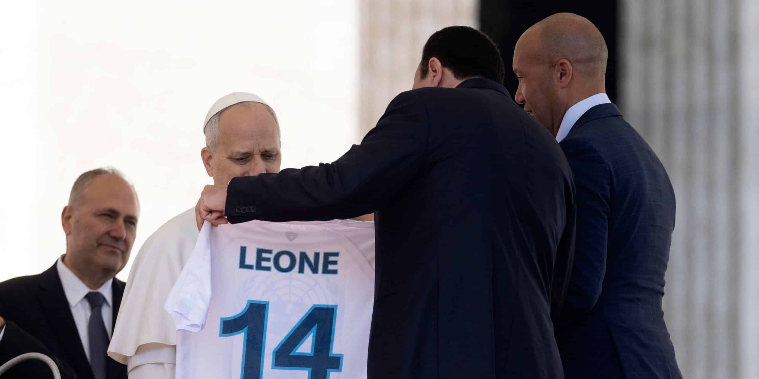 El papa León XIV, en la audiencia general. Foto: EFE