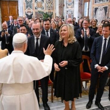 León XIV con el PP Europeo