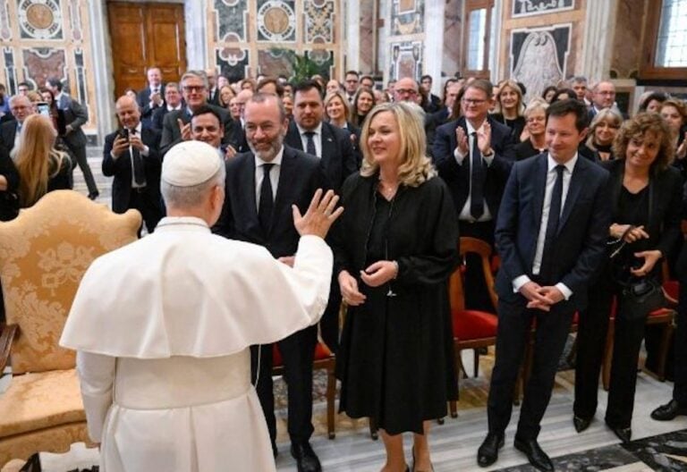 León XIV con el PP Europeo