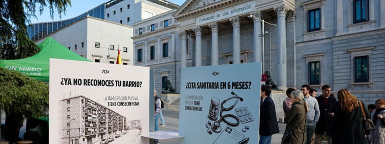 Campaña de VOX sobre la inmigración. Foto: EFE