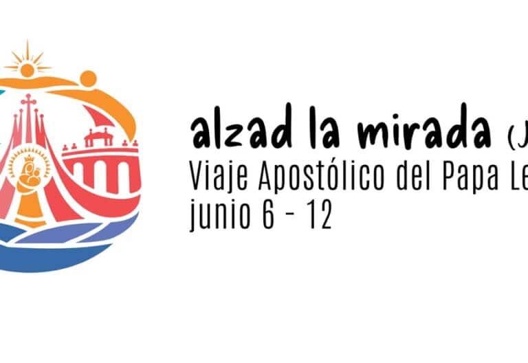 Logo y lema del viaje de León XIV a España