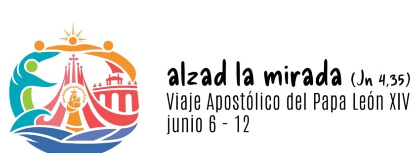 Logo y lema del viaje de León XIV a España