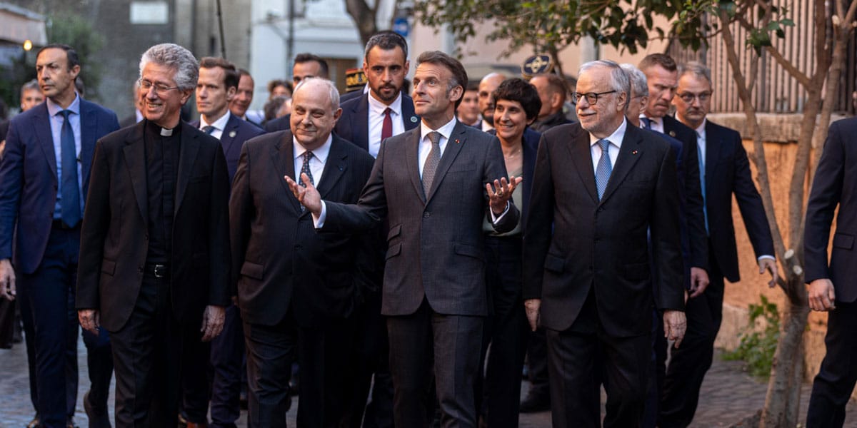 Macron visita Sant'Egidio en Roma