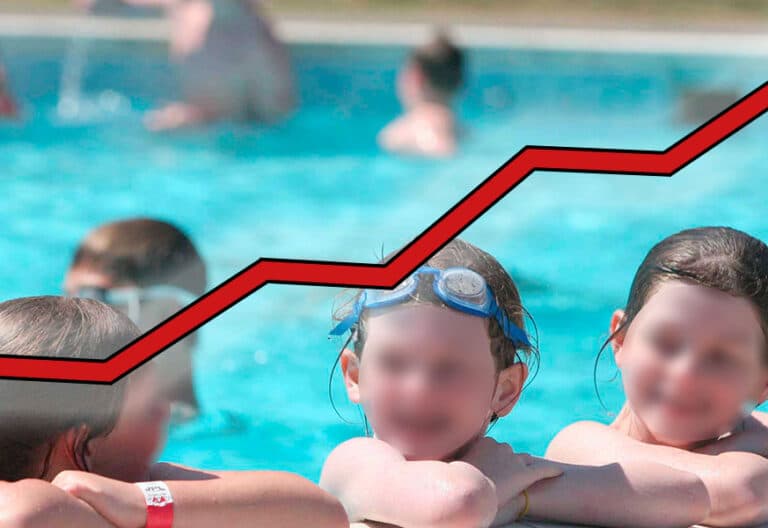 Montaje niñas con línea de crecimiento