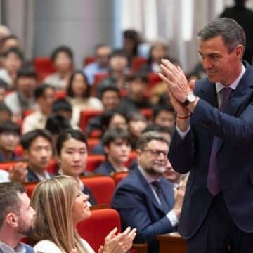 Pedro Sánchez, durante su viaje a China