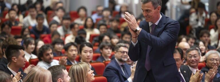 Pedro Sánchez, durante su viaje a China