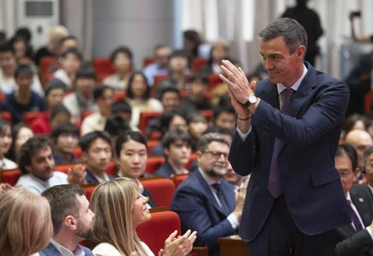 Pedro Sánchez, durante su viaje a China