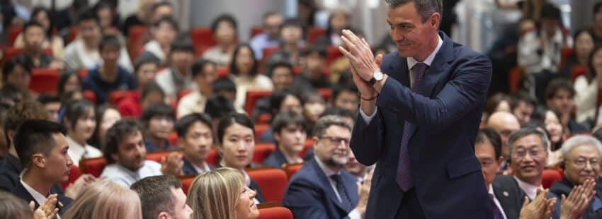 Pedro Sánchez, durante su viaje a China