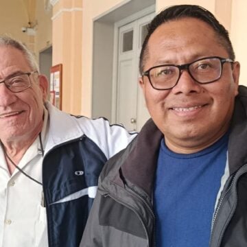Gabriel Putoy y Rafael Aragón, exiliados de Nicaragua.