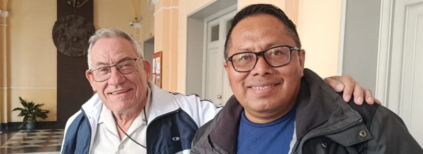 Gabriel Putoy y Rafael Aragón, exiliados de Nicaragua.
