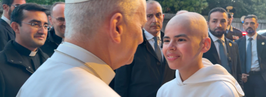 Ignacio con el Papa León XIV