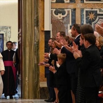 León XIV en su audiencia con la Papal Foundation