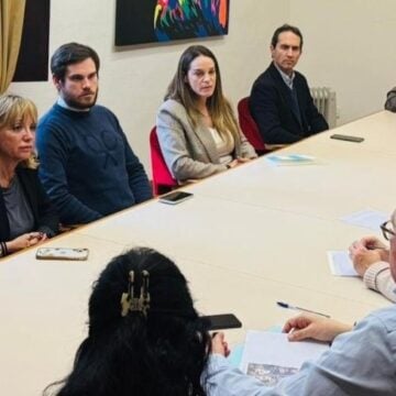 Reunión en el Obispado de Mallorca con el Consell y el Ayuntamiento