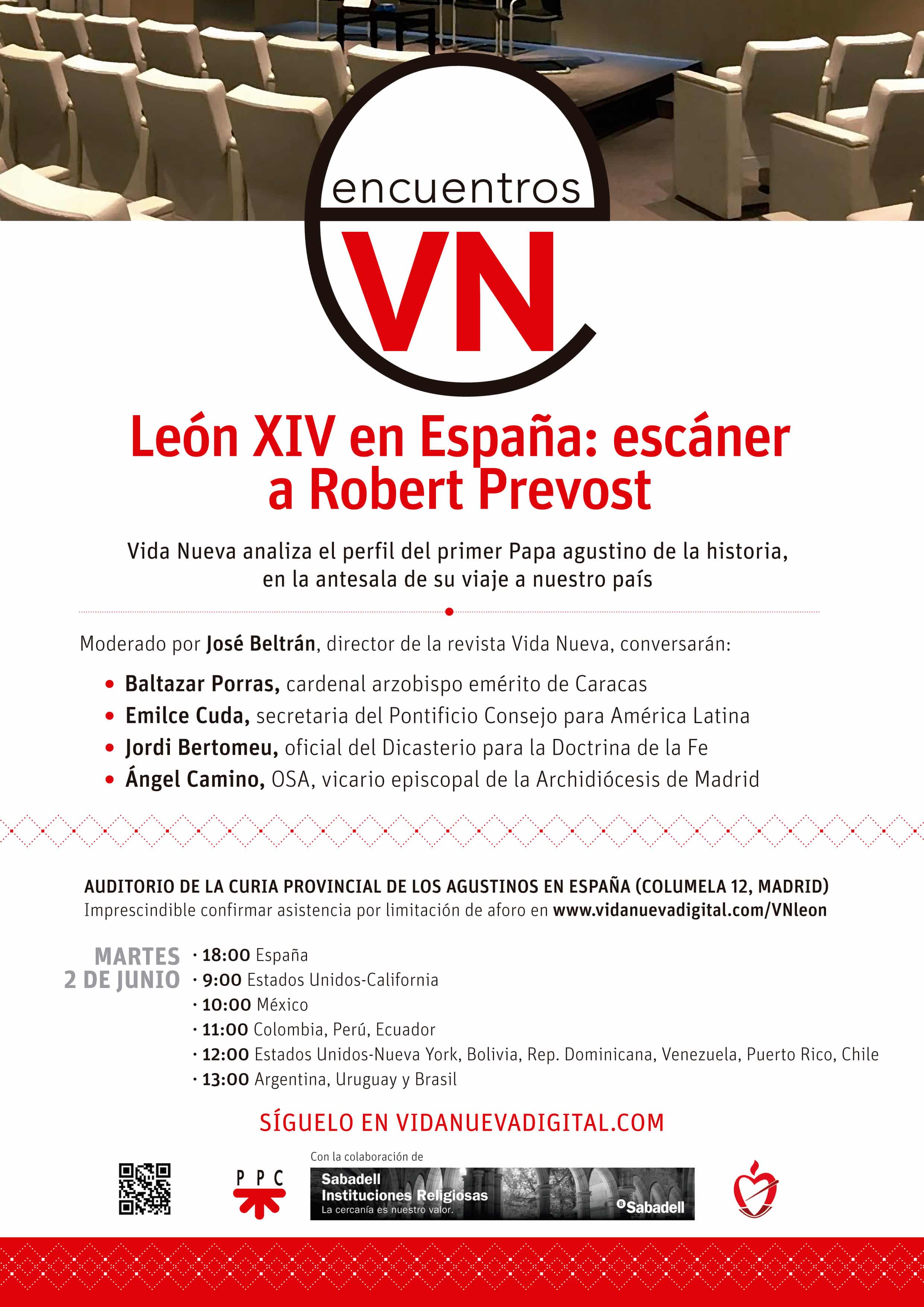 Encuentros Vida Nueva: León XIV en España: escánera a Robert Prevost