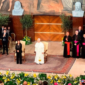 León XIV, en la Universidad Sapienza de Roma