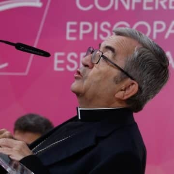 Luis Argüello, en la Conferencia Episcopal. Foto: Efe