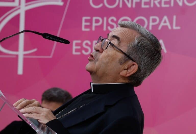 Luis Argüello, en la Conferencia Episcopal. Foto: Efe
