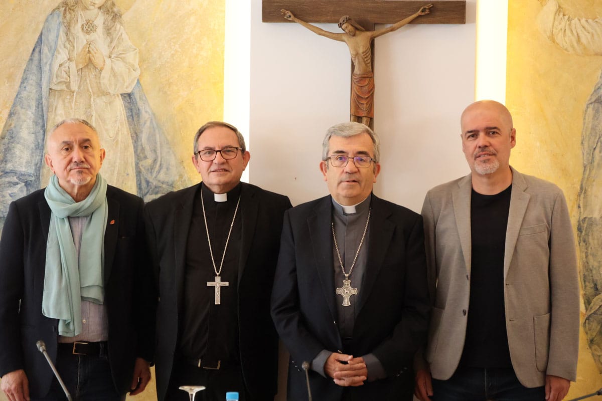 Unai Sordo y Pepe Álvarez visitan la Conferencia Episcopal