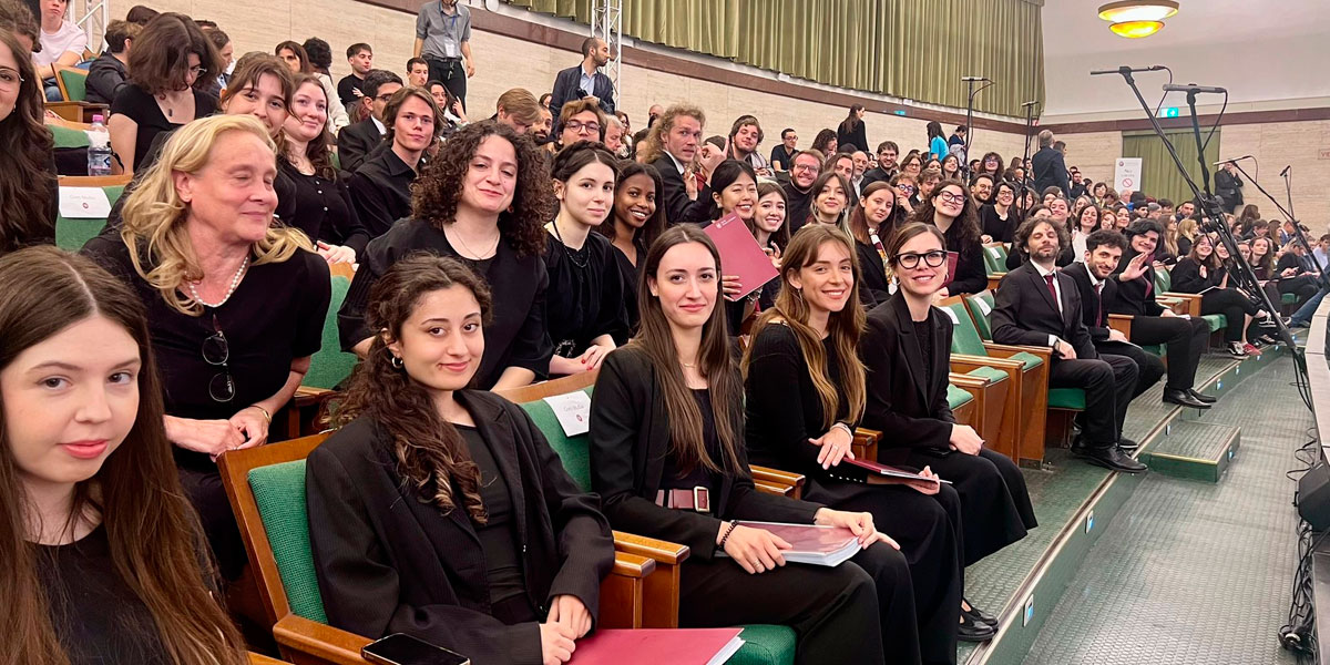 Alumnos de la Universidad Sapienza de Roma