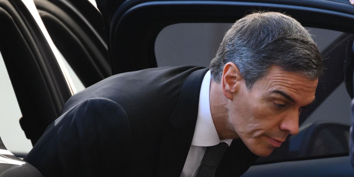 Pedro Sánchez, a su llegada al Vaticano
