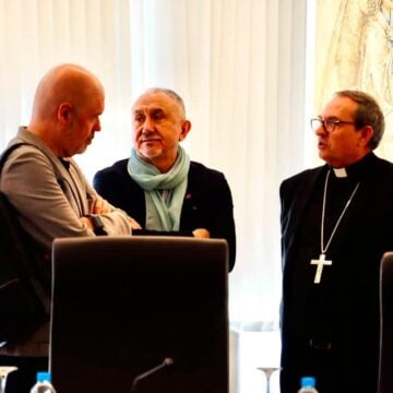 Unai Sordo y Pepe Álvarez visitan la Conferencia Episcopal