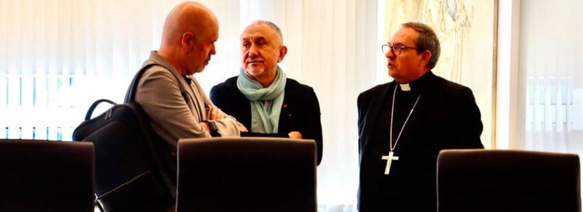 Unai Sordo y Pepe Álvarez visitan la Conferencia Episcopal